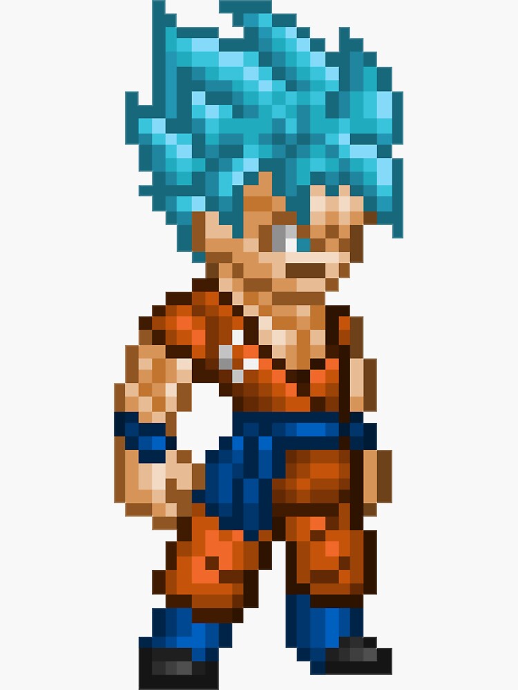 Pixilart - Super Saiyan Goku Blue Gif uploaded by Spiffy-Dude-101