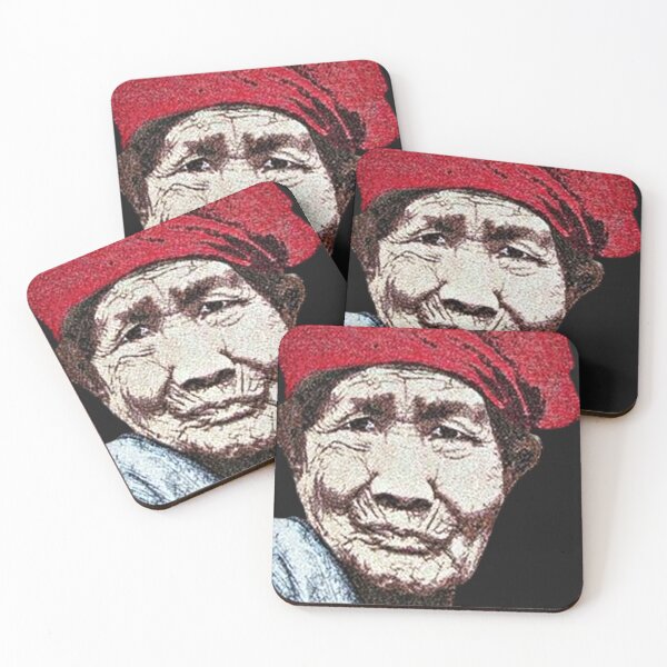 Item preview,  Machine embroidery, Old Wrikled African Man, Stitch crafting, unique embroidered art designed and sold by RudolphBarnard.