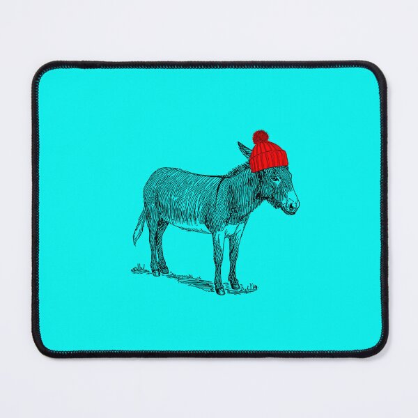 Item preview, Donky Mule Burro wearing a beanie hat. Sticker designed and sold by MahmoudZaid.