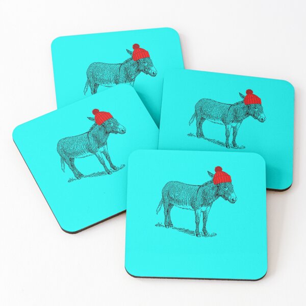 Item preview, Donky Mule Burro wearing a beanie hat. Sticker designed and sold by MahmoudZaid.
