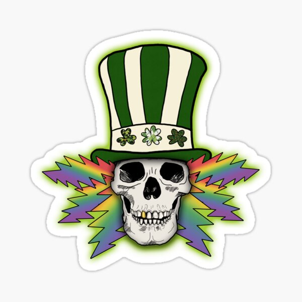 Leprechaun Skull Sticker