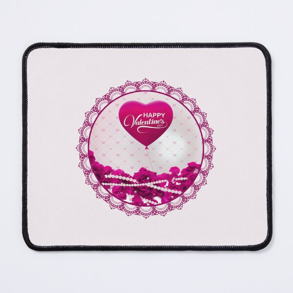 Item preview, Happy Valentine’s Day Roses and Pearls (Hot Pink) designed and sold by PawsitiveMum.