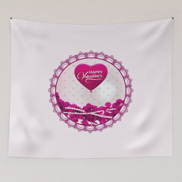 Item preview, Happy Valentine’s Day Roses and Pearls (Hot Pink) designed and sold by PawsitiveMum.
