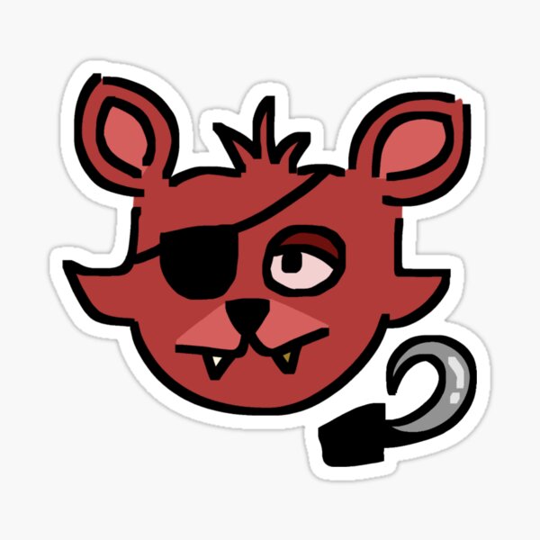 FNaF 1 Freddy Fazbear Head, Five Nights at Freddy's Sticker by  akushibluepaws