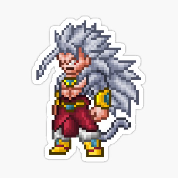 Broly Super Saiyan 5 HQ Pixel Edition Sticker for Sale by adventfan