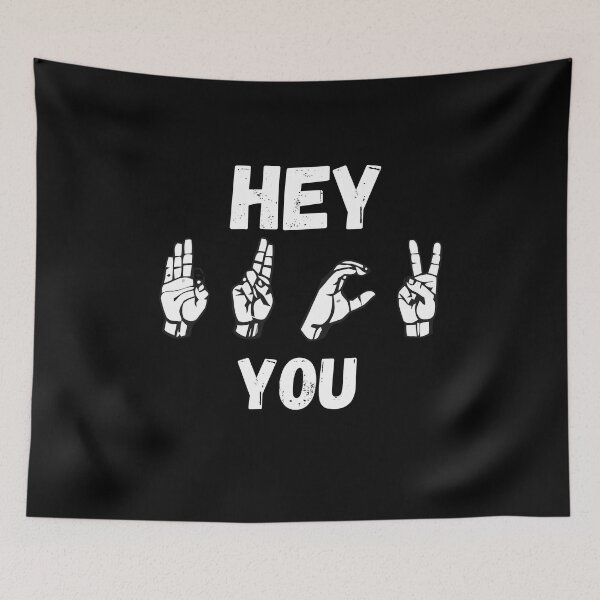 Item preview, Hey you. Funny sign language greeting designed and sold by PlanBesser.