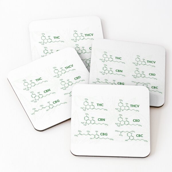 Item preview, Cannabinoid Molecules. THC CBD CBG CBN CBC THCV. Cannabis Marijuana Chemicals designed and sold by IMPHives.