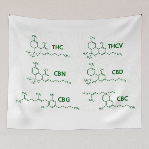 Item preview, Cannabinoid Molecules. THC CBD CBG CBN CBC THCV. Cannabis Marijuana Chemicals designed and sold by IMPHives.