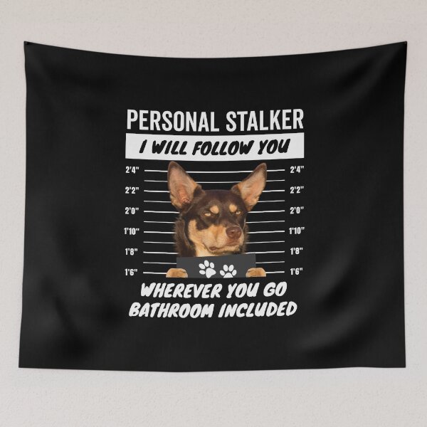 Item preview, Personal Stalker Dog – Tan Red Australian Kelpie designed and sold by More Cute Dogs.