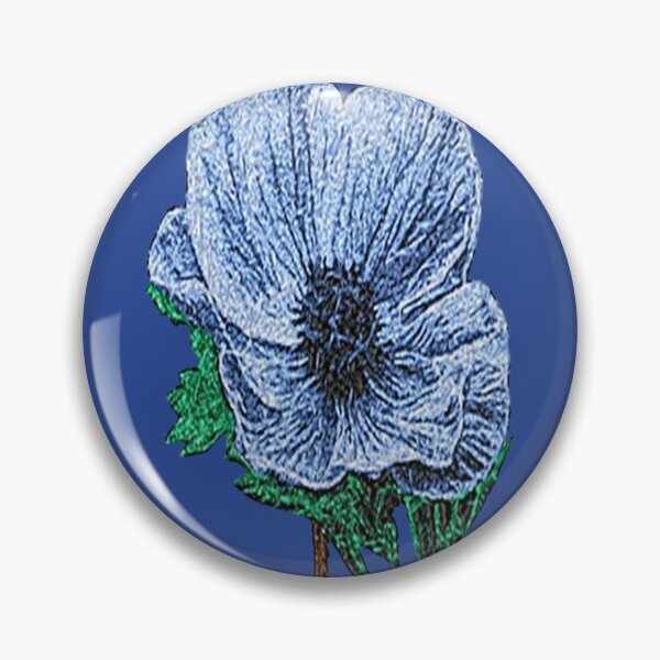Item preview,  Machine embroidery, Aesthetic Blue Flower Embroidered Design, Stitch crafting, unique embroidered art designed and sold by RudolphBarnard.