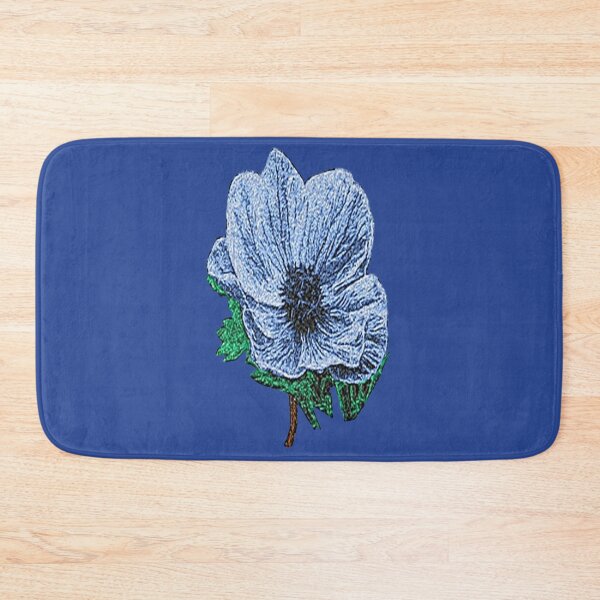 Item preview,  Machine embroidery, Aesthetic Blue Flower Embroidered Design, Stitch crafting, unique embroidered art designed and sold by RudolphBarnard.