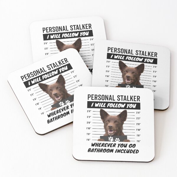 Item preview, Personal Stalker Dog – Red Australian Kelpie designed and sold by More Cute Dogs.