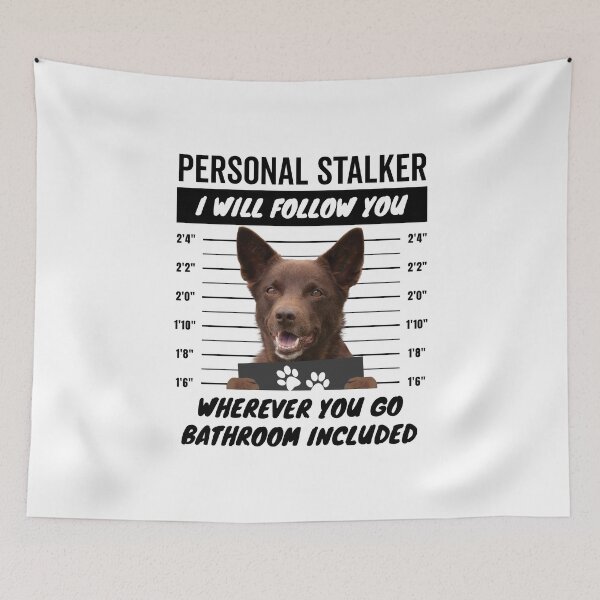 Item preview, Personal Stalker Dog – Red Australian Kelpie designed and sold by More Cute Dogs.