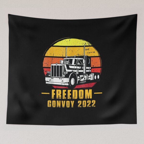 Item preview, Freedom Convoy 2022 In Support of Truckers Mandate Freedom designed and sold by peachlovey.