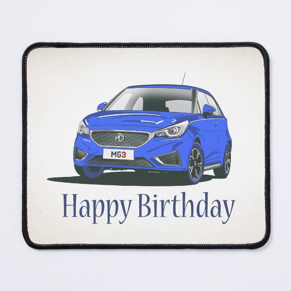 Item preview, Blue MG3 Car Birthday Card designed and sold by Webazoot Industries - Car Art.