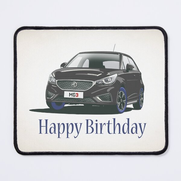 Item preview, Black MG3 Car Birthday Card designed and sold by Webazoot Industries - Car Art.