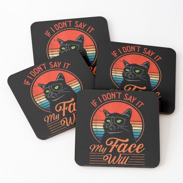 Item preview, If I Don't Say It My Face Will Sarcasm Ironical Cat Vintage  designed and sold by 77tara.