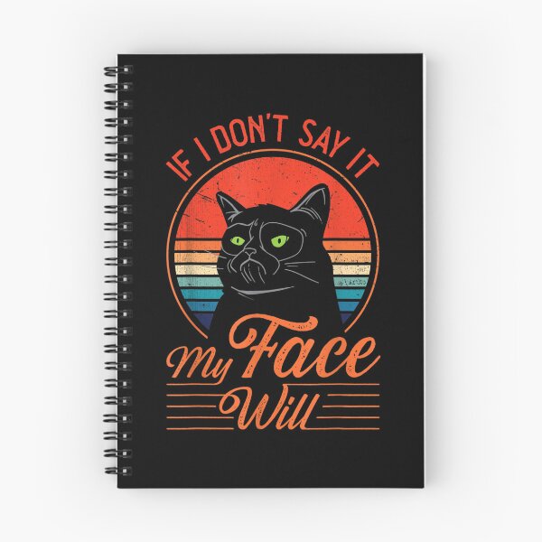 Item preview, If I Don't Say It My Face Will Sarcasm Ironical Cat Vintage  designed and sold by 77tara.