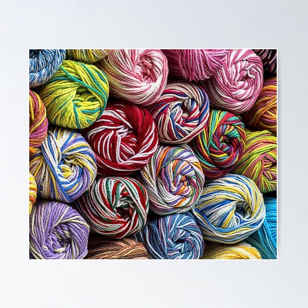 Multicolored Yarn Balls Art: Canvas Prints, Frames & Posters
