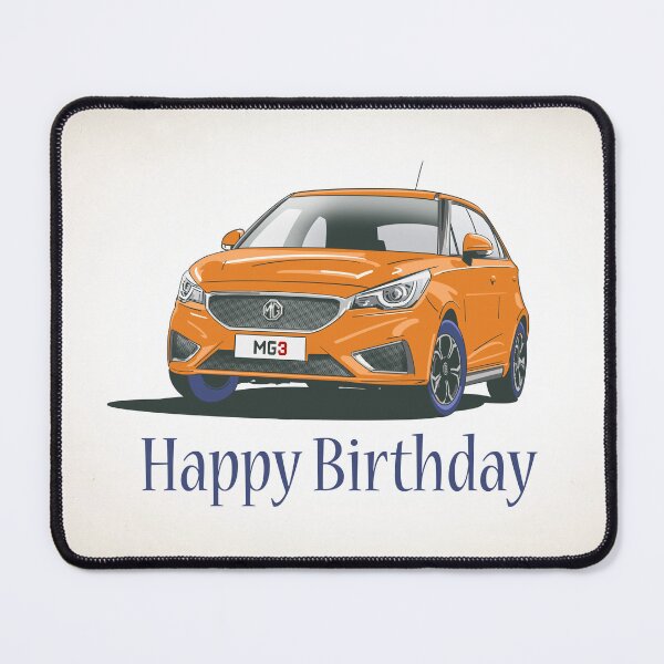 Item preview, Orange MG3 Car Birthday Card designed and sold by Webazoot Industries - Car Art.