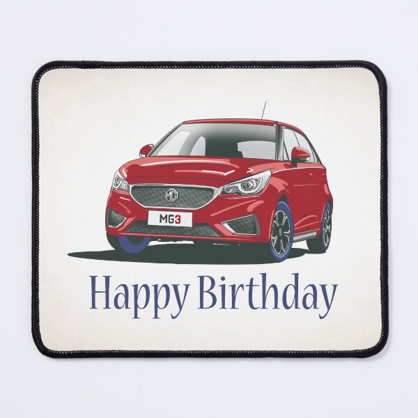 Item preview, Red MG3 Car Birthday Card designed and sold by Webazoot Industries - Car Art.