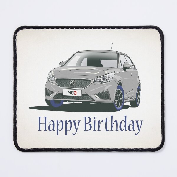 Item preview, Grey MG3 Car Birthday Card designed and sold by Webazoot Industries - Car Art.