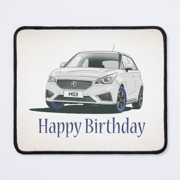 Item preview, White MG3 Car Birthday Card designed and sold by Webazoot Industries - Car Art.
