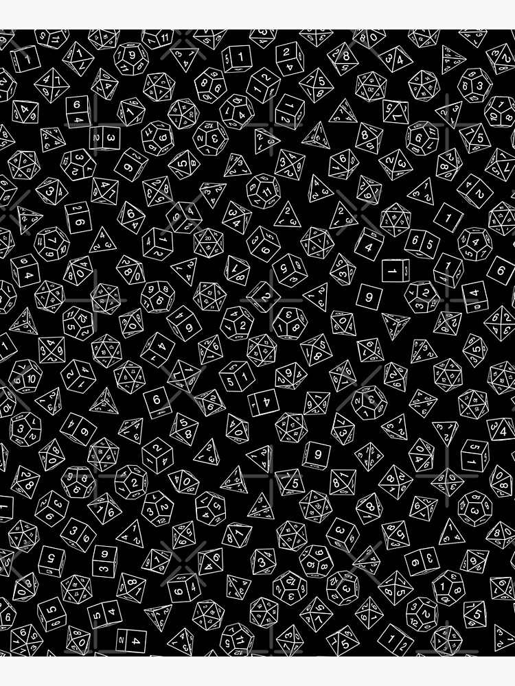 D20 Gamer Dice RPG Fantasy Tabletop Role Play Gaming Pattern by GrandeDuc