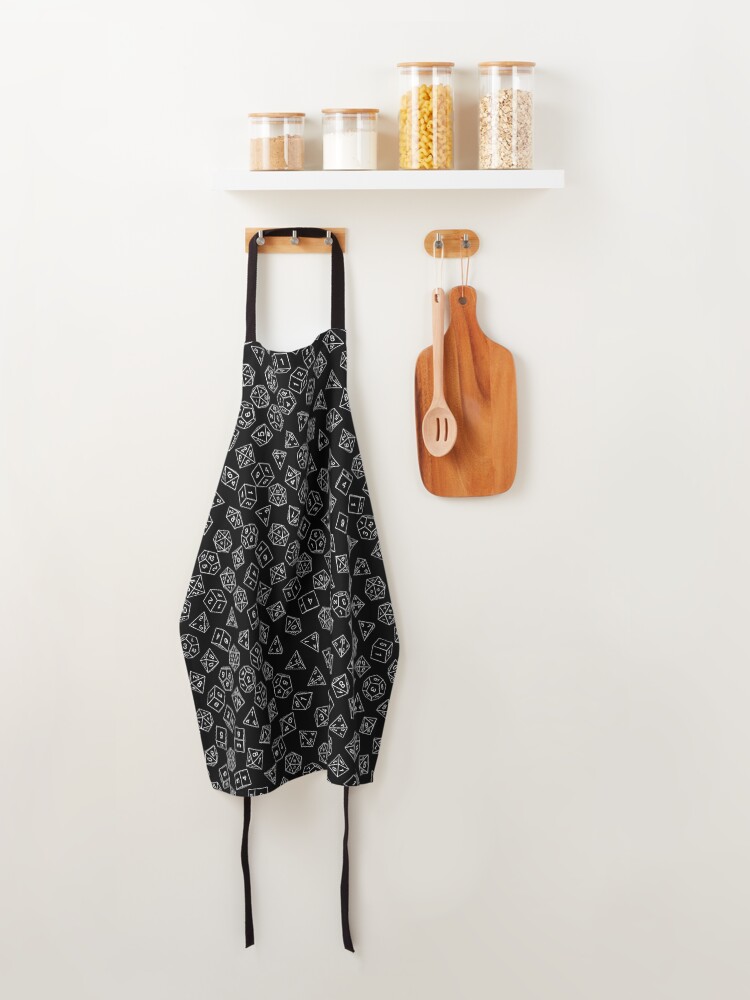 Alternate view of D20 Gamer Dice RPG Fantasy Tabletop Role Play Gaming Pattern Apron