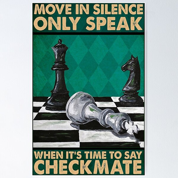 Move In Silence Canvas Wall Art, Checkmate, Motivational Wall  Decor,inspirational Office Decor,chess Quote Modern Poster Prints -  Painting & Calligraphy - AliExpress