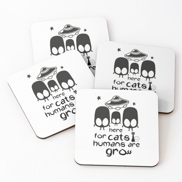 Item preview, Here for the cats humans are gross, funny cat lovers shirt, aliens taking cats from the earth designed and sold by kind4you.