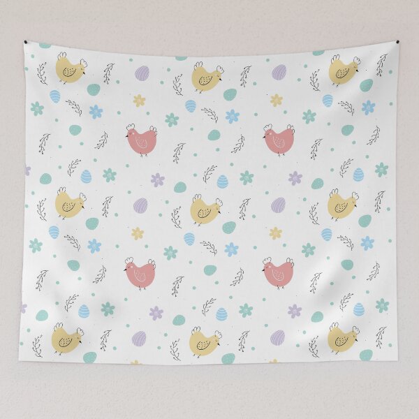Item preview, Cute Chick Peep Easter Egg Floral Spring Pattern designed and sold by ILLYL Creatives.