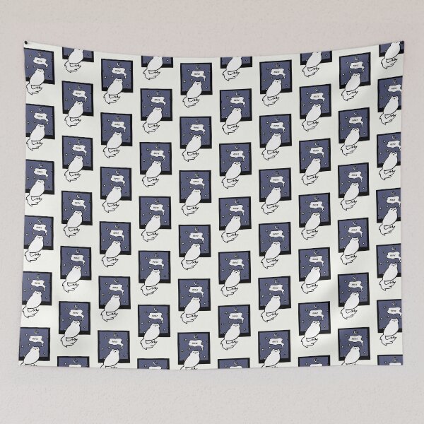Item preview, chill cat looking at night sky designed and sold by ✿good goodies✿.