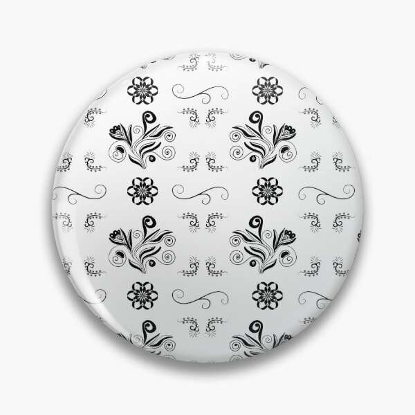 Item preview, Black Swirly Floral Pattern (Floral Pattern) designed and sold by i-longmanshop.