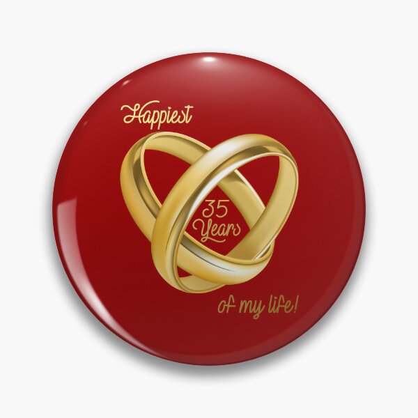 Item preview, Happiest 35 Years of My Life! (on Red) designed and sold by PawsitiveMum.