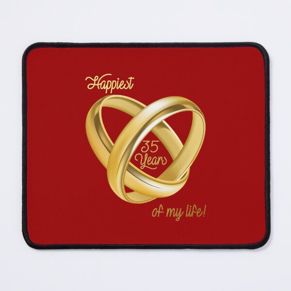 Item preview, Happiest 35 Years of My Life! (on Red) designed and sold by PawsitiveMum.