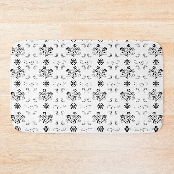Item preview, Black Swirly Floral Pattern (Floral Pattern) designed and sold by i-longmanshop.