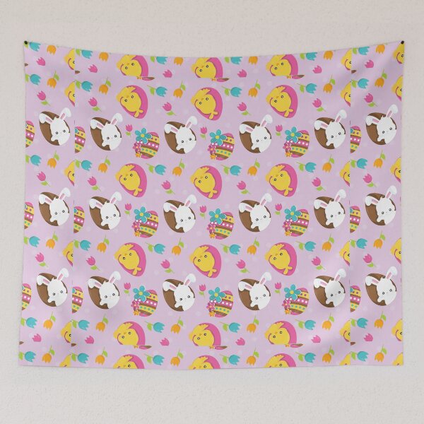 Item preview, Cute Easter Bunny Egg Chick Peep Floral Spring Pattern designed and sold by ILLYL Creatives.