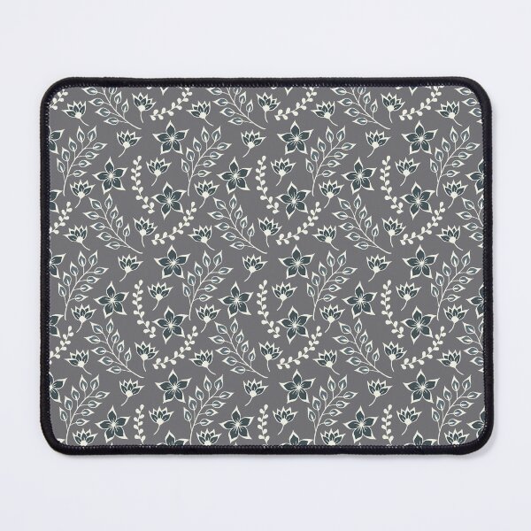 Item preview, Grey Retro Vintage Floral Pattern designed and sold by GeeHanz.