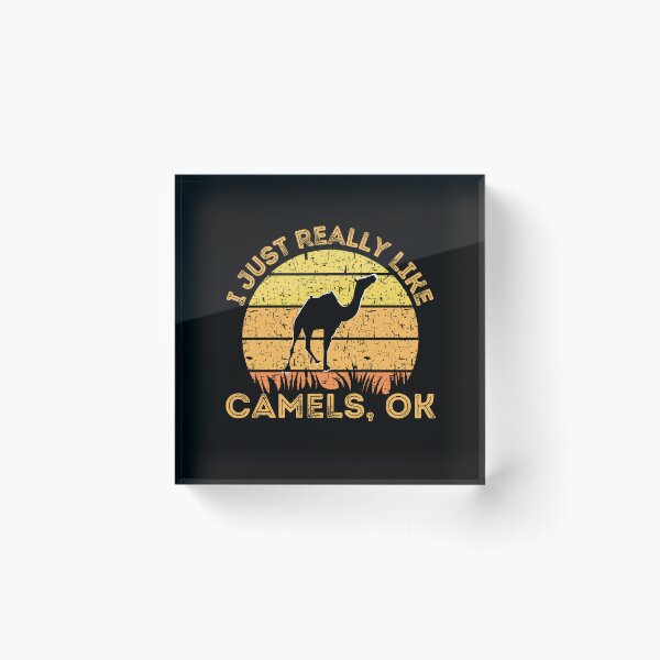 Item preview, I Just Really Like Camels Ok Retro Sunset designed and sold by Onewivnacher.
