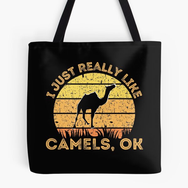 Item preview, I Just Really Like Camels Ok Retro Sunset designed and sold by Onewivnacher.