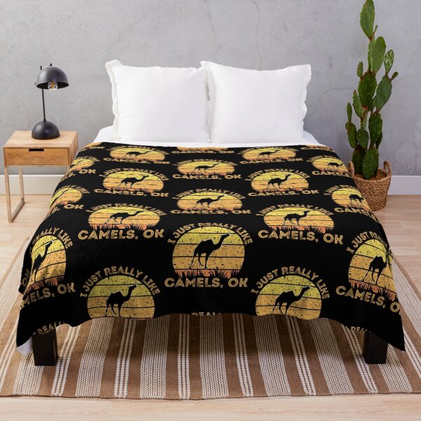 Item preview, I Just Really Like Camels Ok Retro Sunset designed and sold by Onewivnacher.