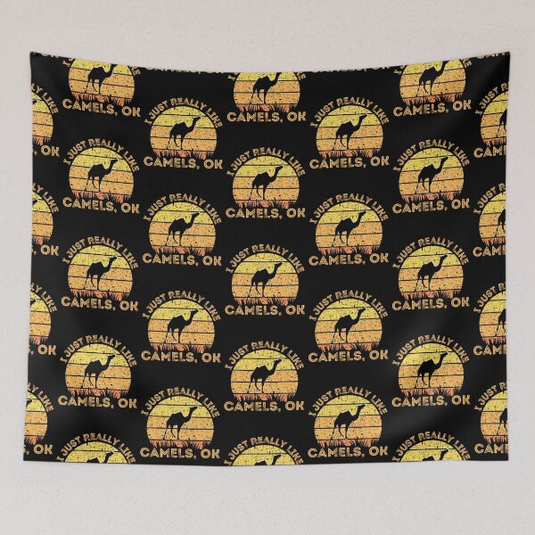 Item preview, I Just Really Like Camels Ok Retro Sunset designed and sold by Onewivnacher.