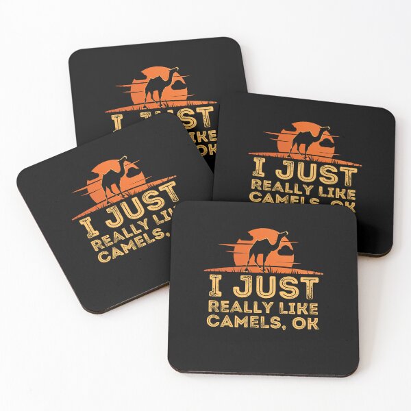 Item preview, I Just Really Like Camels Ok with Sunset Background designed and sold by Onewivnacher.