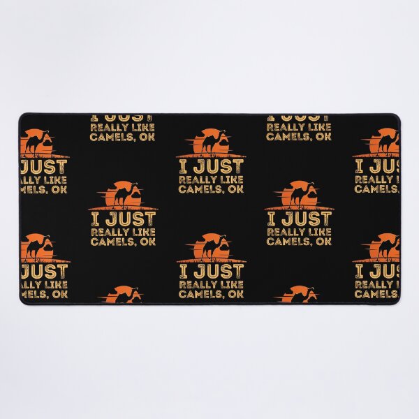 Item preview, I Just Really Like Camels Ok with Sunset Background designed and sold by Onewivnacher.