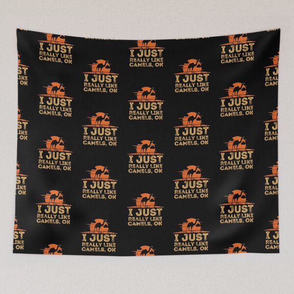 Item preview, I Just Really Like Camels Ok with Sunset Background designed and sold by Onewivnacher.
