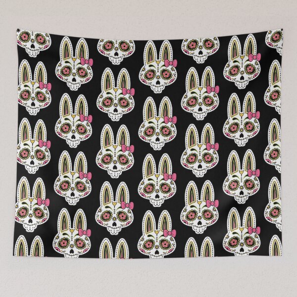 Item preview, Sugar Skull Easter Bunny designed and sold by Happy Puppy Print On Demand.