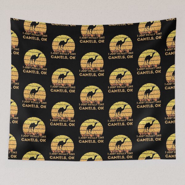 Item preview, I Just Really Like Camels Ok with Retro Sunset designed and sold by Onewivnacher.