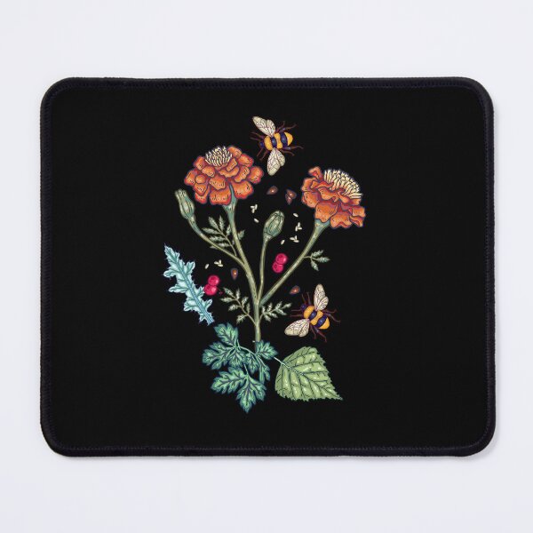 Item preview, French marigold and bumblebee designed and sold by smalldrawing.