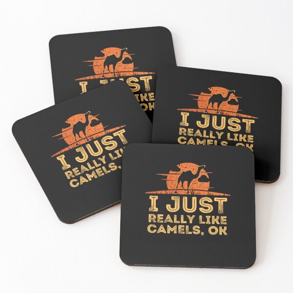 Item preview, I Just Really Like Camels Ok with Sunset Background designed and sold by Onewivnacher.
